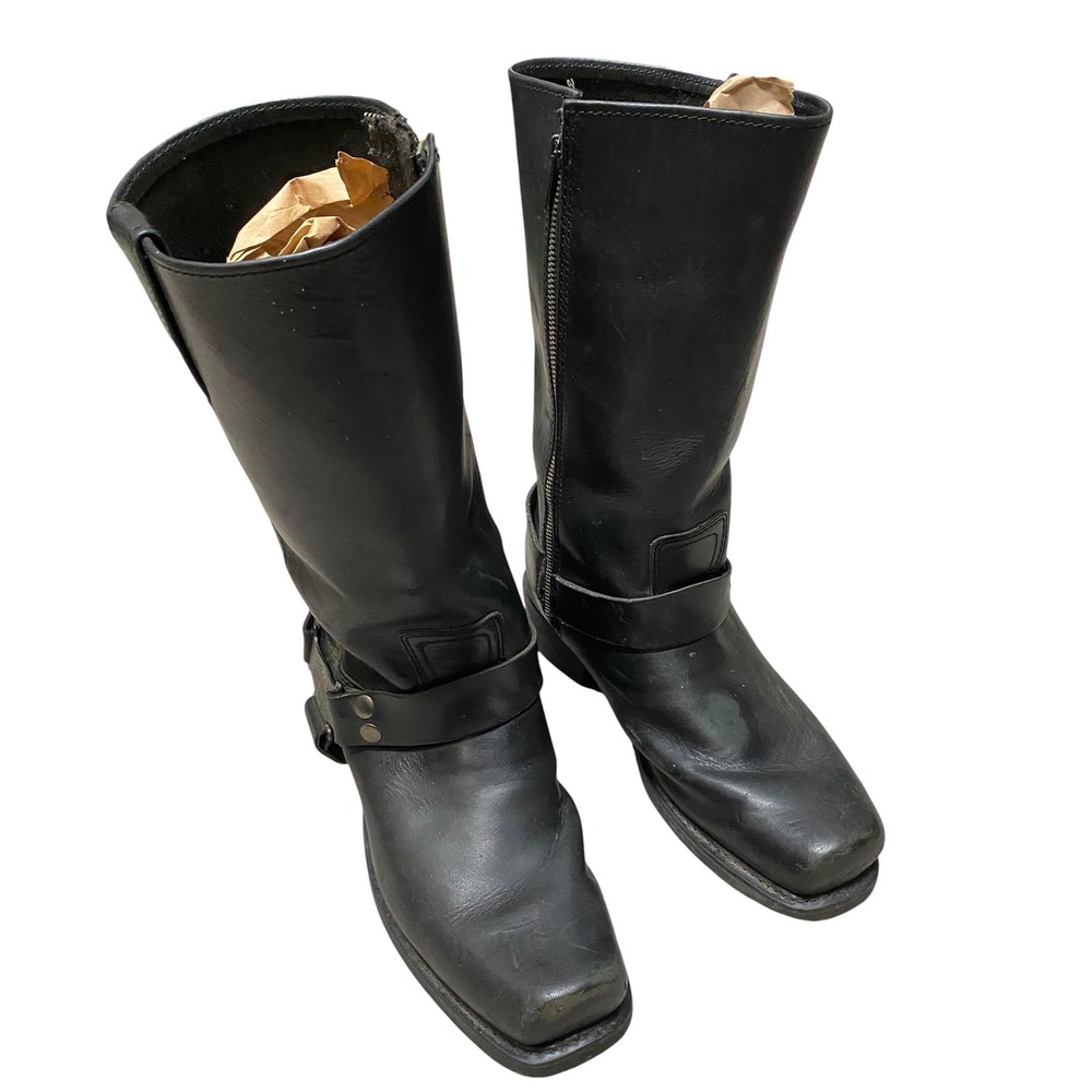 Vintage Harley-Davidson Harness Engineer Boots Black US 10 - Picture 3 of 8